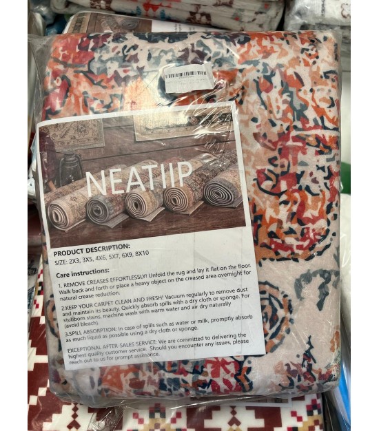NEATIIP 3 x 5 ft Washable Bohemian  Area Rug. 720 Units. EXW Los Angeles 